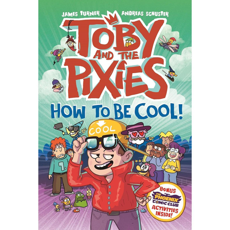Four paperback Toby and the Pixies books collection by James Turner and Andreas Schuster, featuring colorful fantasy cover art.