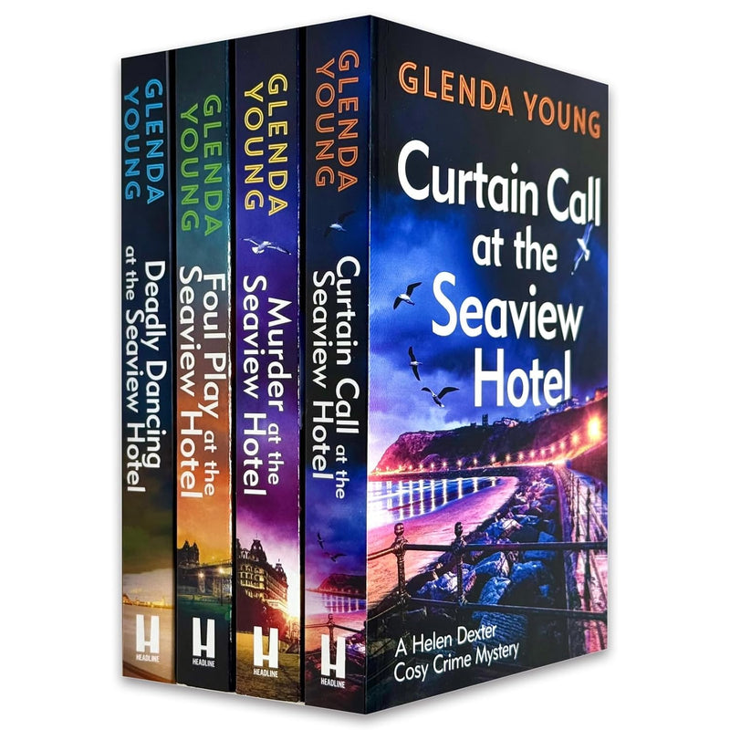 Helen Dexter Cosy Crime Mysteries 4 Books Collection Set By Glenda Young (Murder at the Seaview Hotel, Curtain Call at the Seaview Hotel, Foul Play at the Seaview Hotel & Deadly Dancing)