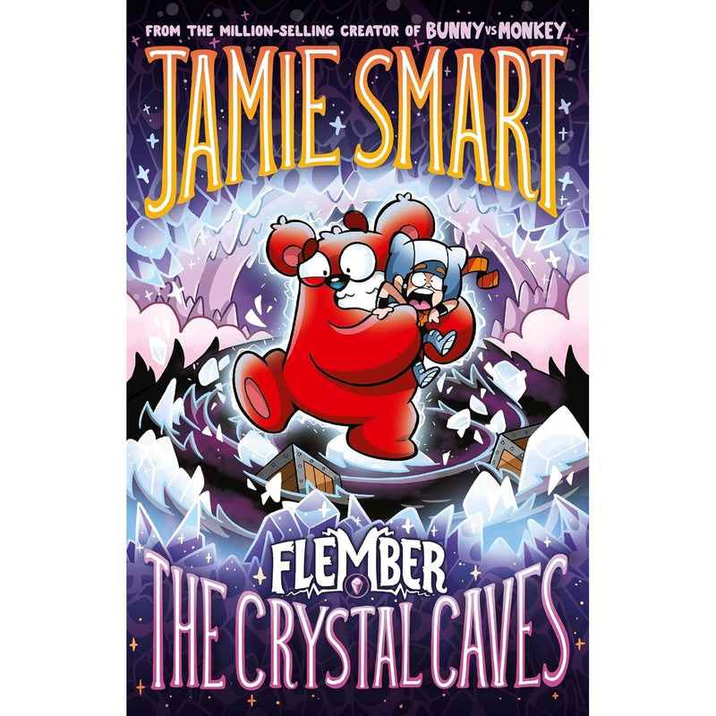 Flember Series 5 books collection set by Jamie Smart, including The Secret Book, Crystal Caves, Glowing Skull, Wildening, and Golden Heart.