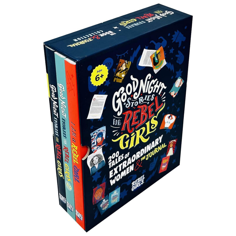 Good Night Stories for Rebel Girls 3 Books Collection Box Set - 200 Tales of Extraordinary Women & The Journal - The Book Bundle