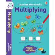 Set of five non-fiction Usborne Workbooks by Bathie Holly, featuring colorful paperback covers and educational activities.