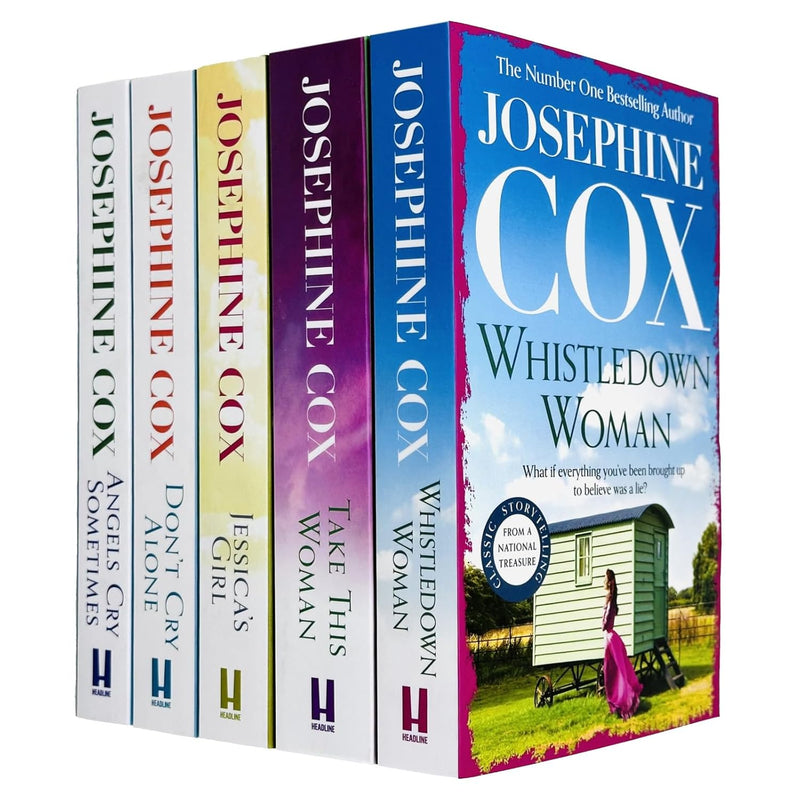 Josephine Cox Collection: five paperback fiction books by Josephine Cox, featuring colorful covers and classic novel titles.