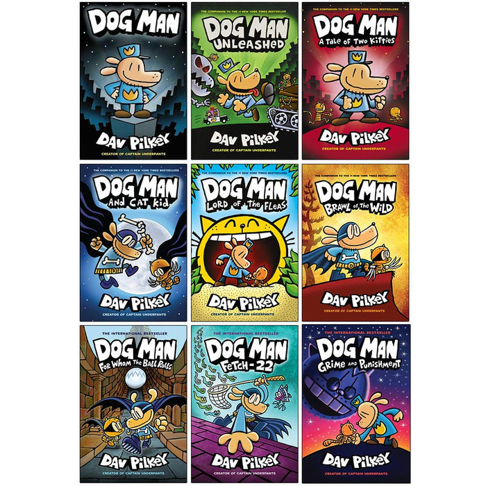 Dog Man Series 1-9 Books Collection Set By Dav Pilkey (Dog Man, Unleashed) - The Book Bundle
