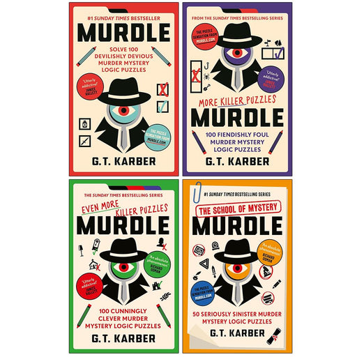 Murdle Puzzle Series 4 Books Collection Set By G. T. Karber (Murdle, Murdle: More Killer Puzzles) - The Book Bundle