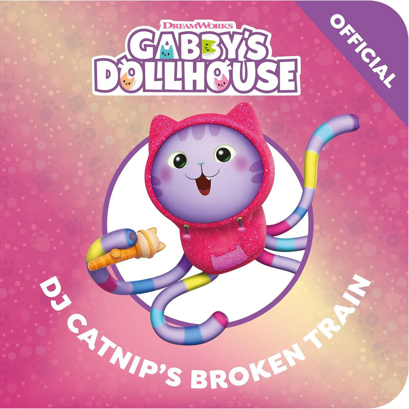 Set of four Gabby's Dollhouse Little Library books by Orchard Books, featuring colorful illustrations from the DreamWorks series.