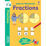 Set of four Usborne workbooks for ages 7-8 by Holly Bathie and Caroline Young, featuring colorful educational activity pages.