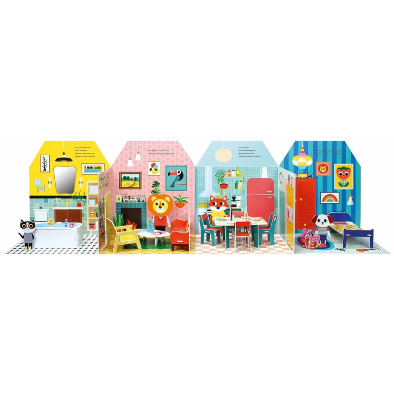 Fold-Out + Play: Doll's House: Build your own 3D house with interactive play pieces and stickers - The Book Bundle