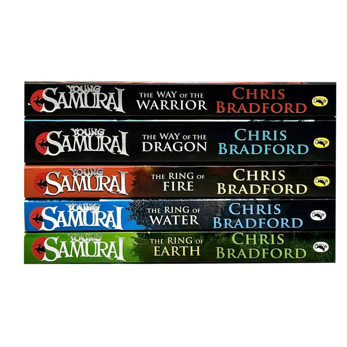 Young Samurai Series 5 Books Collection Set By Chris Bradford (The Ring of Earth, The Ring of Water, The Ring of Fire, The Way of the Dragon & The Way of the Warrior) - The Book Bundle