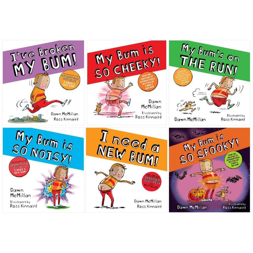 New Bum Series 6 Books Collection Set by Dawn McMillan (I Need a New Bum!, I've Broken My Bum!) - The Book Bundle