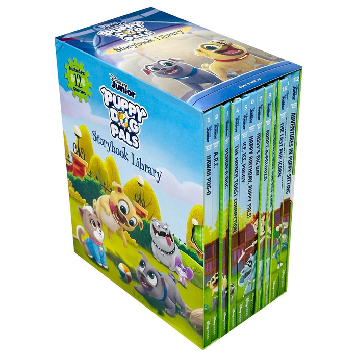 Puppy Dog Pals Storybook Library 12 Books Set (Hawaii Pug-O, A.R.F., Design-A-Dog) - The Book Bundle