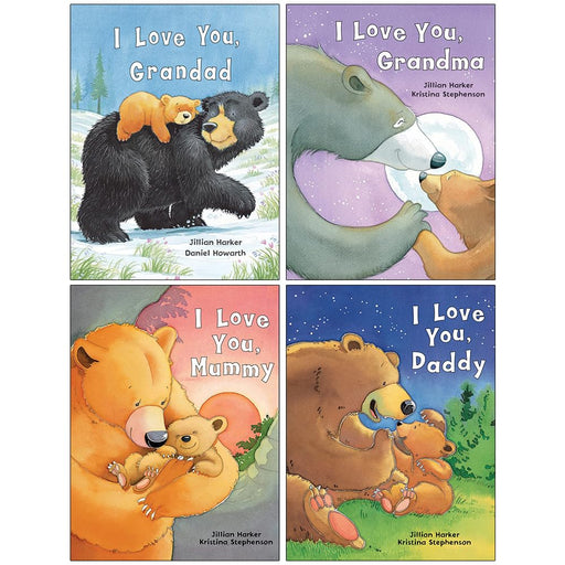 Jillian Harker Collection 4 Books Set (I Love You Grandad, I Love You Grandma, - The Book Bundle