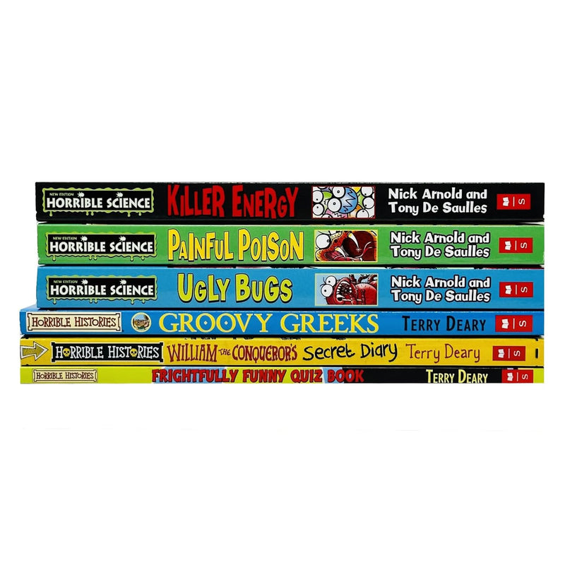 Horrible Science & Horrible Histories Series 6 Books Collection Set (Ugly Bugs, Painful Poison) - The Book Bundle