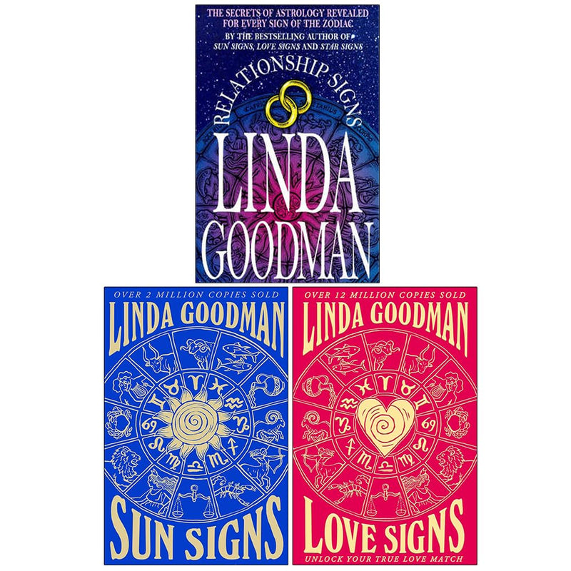 Linda Goodman Collection 3 Books Set (Relationship Signs, Sun Signs and Love Signs) - The Book Bundle