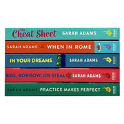 Sarah Adams Collection 5-book set of fiction paperbacks including Practice Makes Perfect and When in Rome, displayed on a white background.