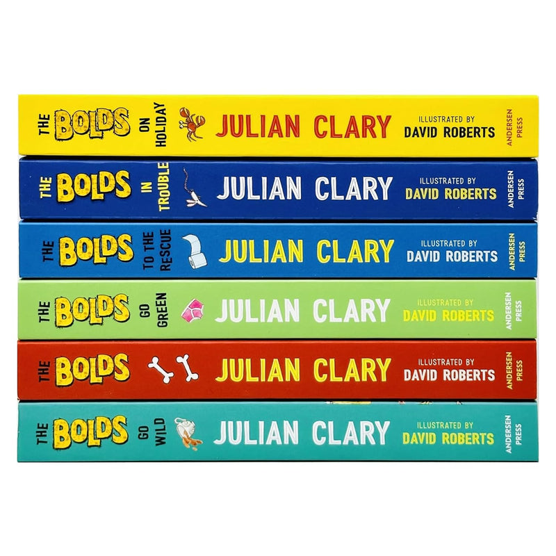 Julian Clary Collection 6 Books Set (The Bolds, The Bolds To The Rescue, The Bolds On Holiday, The Bolds In Trouble, The Bolds Christmas Cracker) - The Book Bundle