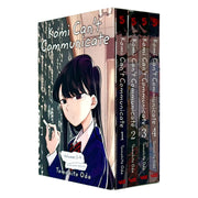 Komi Can't Communicate 4-book collection box set by Tomohito Oda, paperback fiction series with colorful cover art.