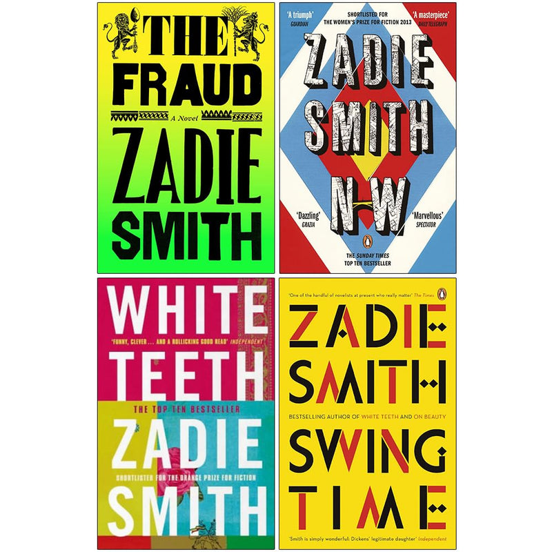 The Fraud, NW, White Teeth, Swing Time 4 Books Collection Set By Zadie Smith - Fiction - Mixed Format