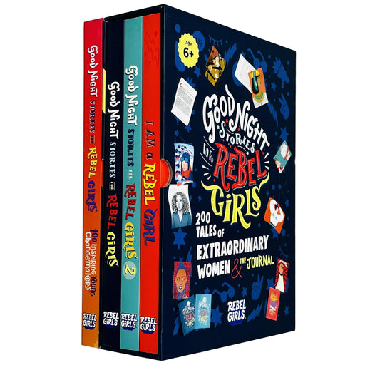 Good Night Stories for Rebel Girls 4 Books Collection Set - 200 Tales of Extraordinary Women and The Journal - The Book Bundle