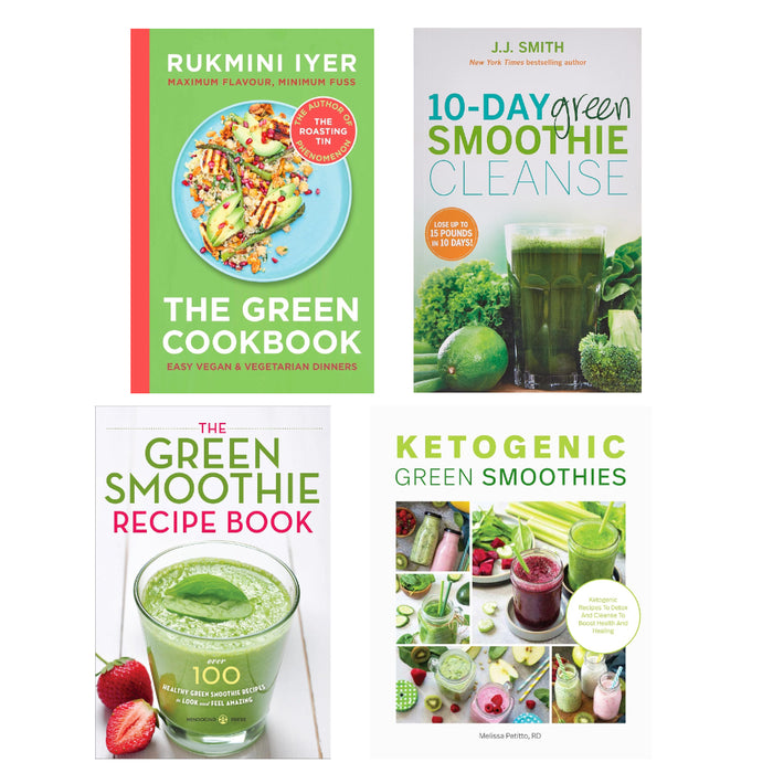The Green Cookbook, 10-Day Green Smoothie Cleanse, The Green Smoothie Recipe Book. Ketogenic Green Smoothies 4 Books Set - The Book Bundle