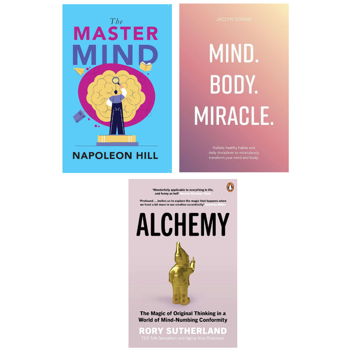 Alchemy, The Master Mind By Napoleon Hill, Mind Body Miracle 3 Book Set - The Book Bundle