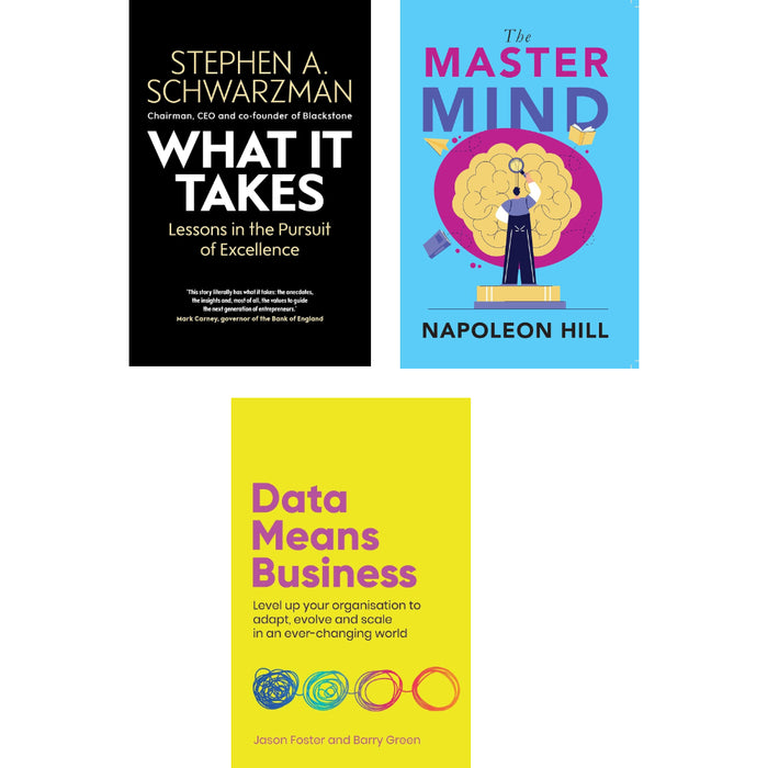 What It Takes (HB), The Master Mind, Data Means Business 3 Books Set - The Book Bundle