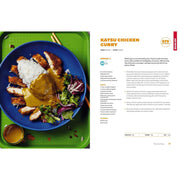 Book cover for "Bored of Lunch: Healthy Fakeaways" by Nathan Anthony, featuring colorful illustrations of air fryer and slow cooker recipes.