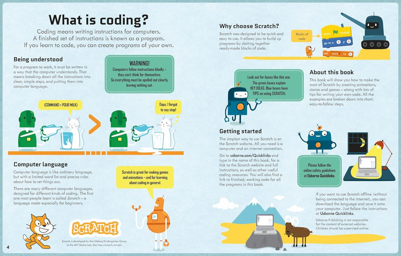 Coding for Beginners: Using Scratch by Rosie Dickins & Jonathan Melmoth - Non Fiction - Spiral-Bound