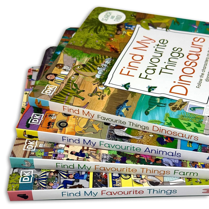 Find My Favourite Things, Find My Favourite Animals 4 Books Collection Set - Fiction - BoardBook