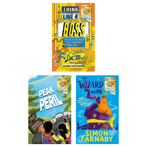 The World Book Day 2022 Childrens Fluent Reader Collection of 3 Books Set(Think Like a Boss, The Wizard and Me and Peak Peril) - The Book Bundle