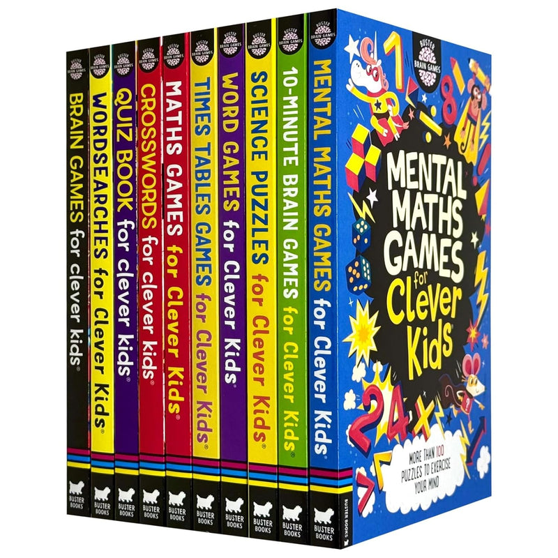 Brain Games For Clever Kids by Gareth Moore & Chris Dickason 10 Activity Books Collection Set - Ages 8-11 - Paperback