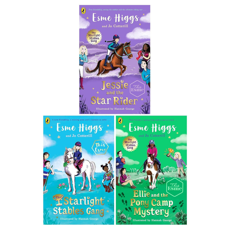 The Starlight Stables Gang Series 3 Books Collection Set By Esme Higgs, Jo Cotterill (The Starlight Stables Gang, Jessie and the Star Rider, Ellie and the Pony Camp Mystery) - The Book Bundle