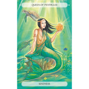 Oceanic Tarot 78-card deck by Jayne Wallace with a 64-page guidebook, featuring ocean-inspired artwork and mystical symbols.