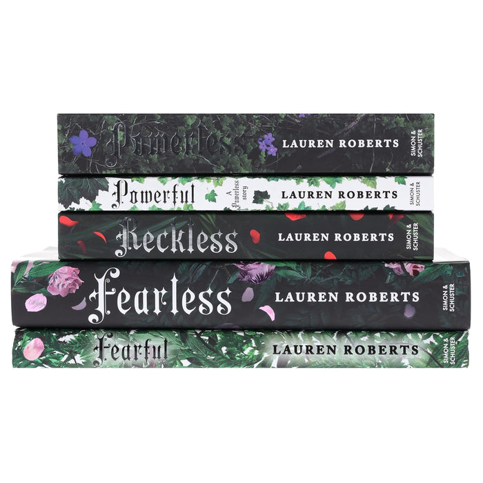 The Powerless Trilogy By Lauren Roberts 5 Books Collection Set (Fearful (HB), Fearless (HB), Powerless, Powerful & Reckless) - The Book Bundle