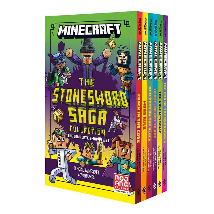 Minecraft Complete Stonesword Saga 6 Books Collection Set by Mojang AB (Crack in the Code) - The Book Bundle