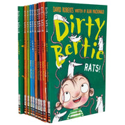 Dirty Bertie - Series 2 - David Roberts 10 Books Collection Set (Rats, Smash, Kiss, Pong, Scream, Loo, Ouch, Crackers, Snow, Toothy) - The Book Bundle