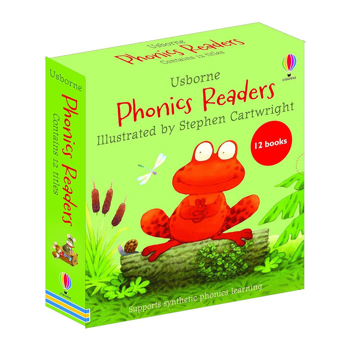 Usborne Phonics Readers Collection 12 Books Box Set by Phil Roxbee Cox - The Book Bundle