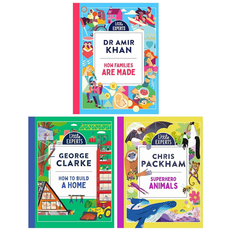 How Families Are Made, How to Build a Home, Superhero Animals 3 Books Collection Set - The Book Bundle