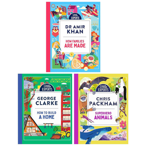 How Families Are Made, How to Build a Home, Superhero Animals 3 Books Collection Set - The Book Bundle