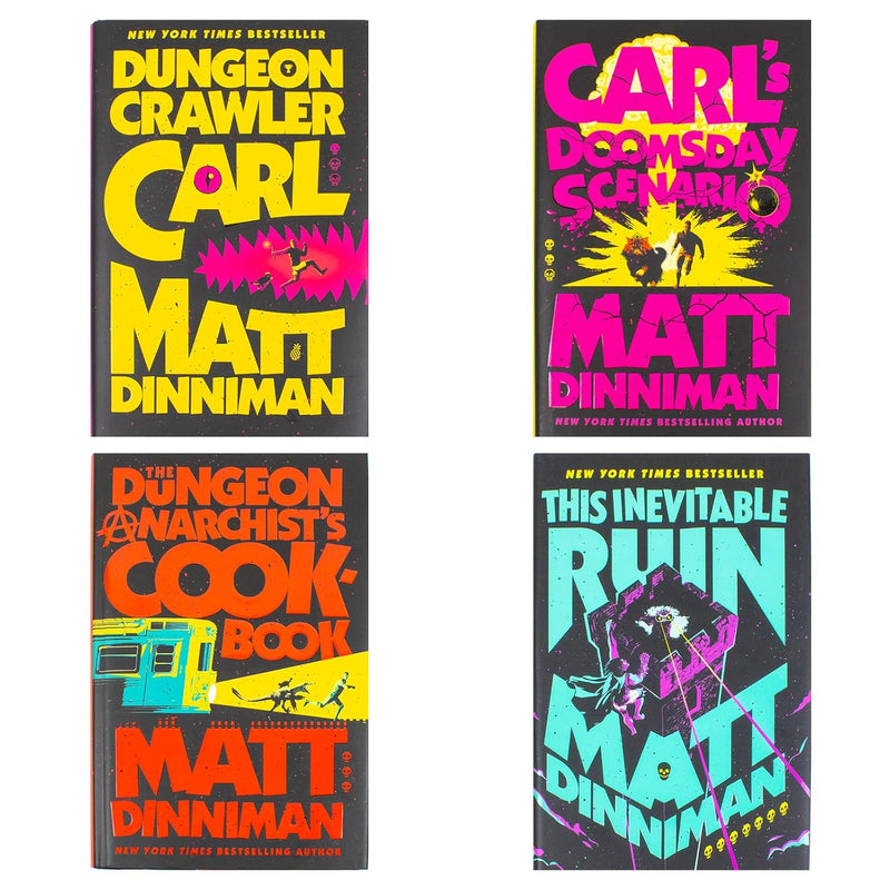 Dungeon Crawler Carl 4 Books Collection Set by Matt Dinniman - Fiction - Paperback