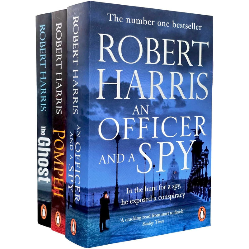Robert Harris 3 Books Collection Set (The Ghost, Pompeii & An Officer and a Spy) - The Book Bundle