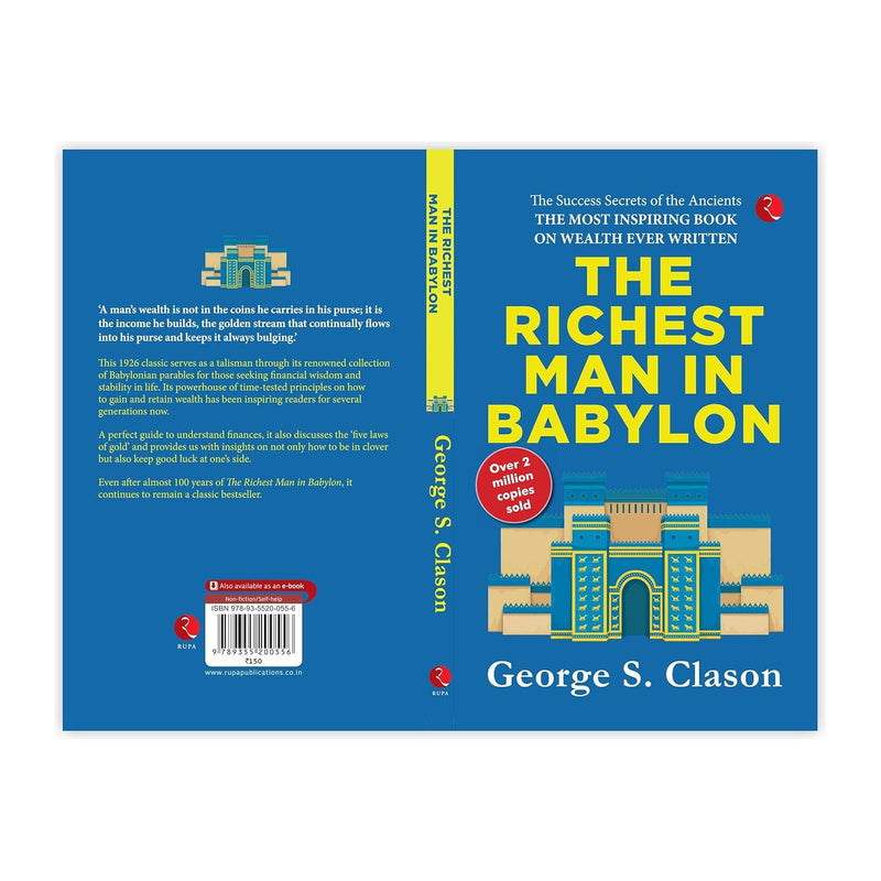 Paperback of The Richest Man in Babylon by George S. Clason, featuring the book cover with title and author details.