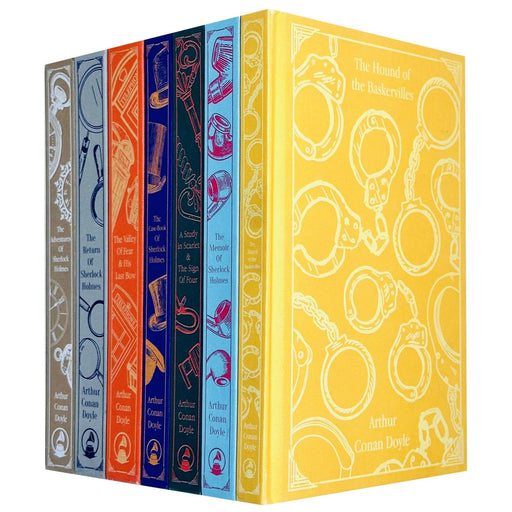 Sherlock Holmes Complete 7 Books Hardback Collection Set (Adventures, Valley of Fear and His Last Bow, Return, Study in Scarlet and The Sign Sign of Four,Hound of the Baskervilles,Case-Book and Memoir) - The Book Bundle
