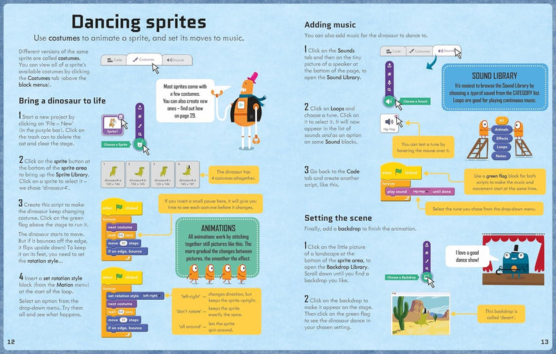 Coding for Beginners: Using Scratch by Rosie Dickins & Jonathan Melmoth - Non Fiction - Spiral-Bound