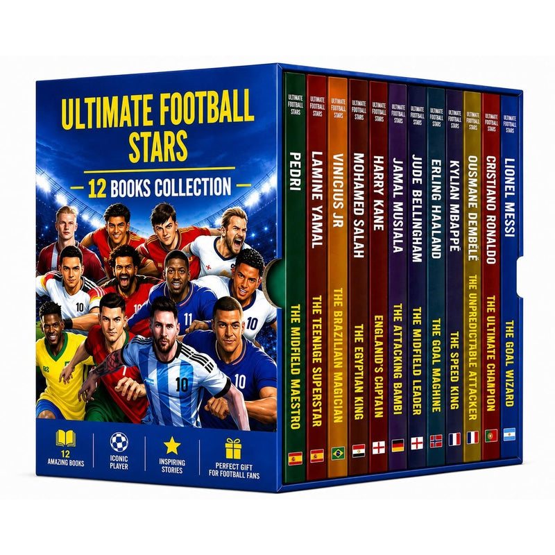 Ultimate Football Stars Box Set - Messi, Ronaldo, Mbappé And More 12 Books Collection Set - Non Fiction - Box Set