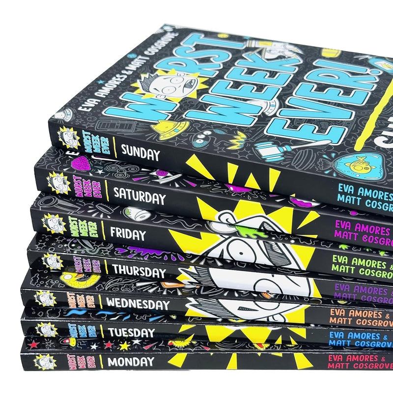 Worst Week Ever! Series 7 Books Collection Set By Eva Amores & Matt Cosgrove Tuesday, Wednesday - The Book Bundle