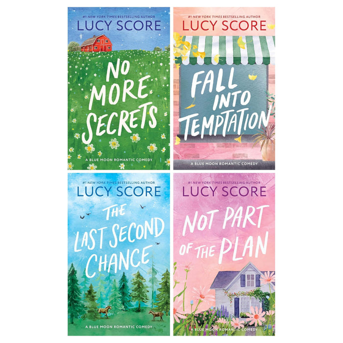 Blue Moon Series 4 Books Collection Set by Lucy Score (No More Secrets, Fall Into Temptation, The Last Second Chance and Not Part of the Plan) - The Book Bundle