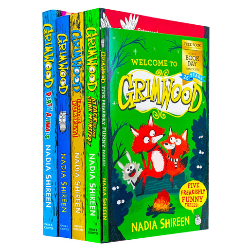 Grimwood Series 5 Books Collection Set by Nadia Shireen (Grimwood, Let The Fur Fly!) - The Book Bundle