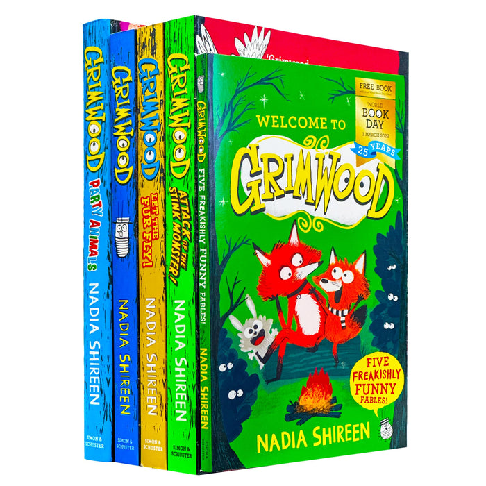Grimwood Series 5 Books Collection Set by Nadia Shireen (Grimwood, Let The Fur Fly!) - The Book Bundle
