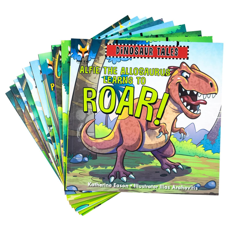 Dinosaur Tales 10 Picture Book Collection (Alfie The Allosaurus Learn to Roar, Olivia The Oviraptor Makes A Difference & More...) - The Book Bundle