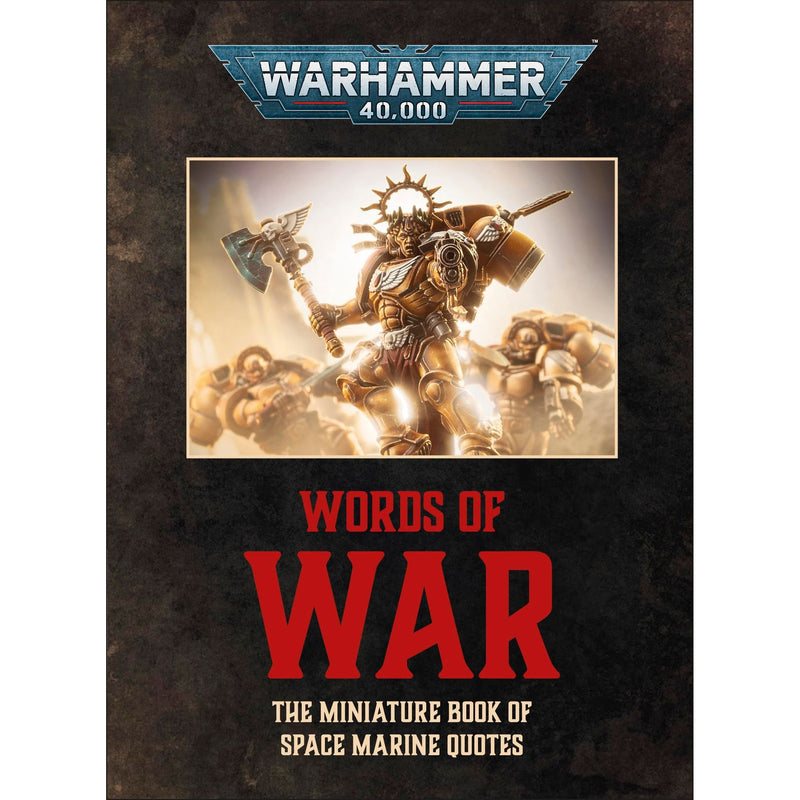 DK Warhammer 40,000 Words of War book cover showing the title and artwork related to the Warhammer 40,000 universe.